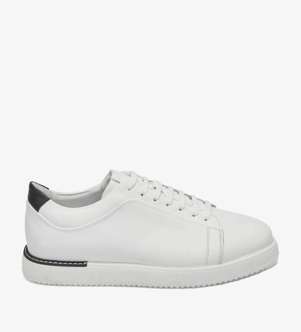 Beyaz Hakiki Deri Erkek Sneaker - E25S1AY57540-A26