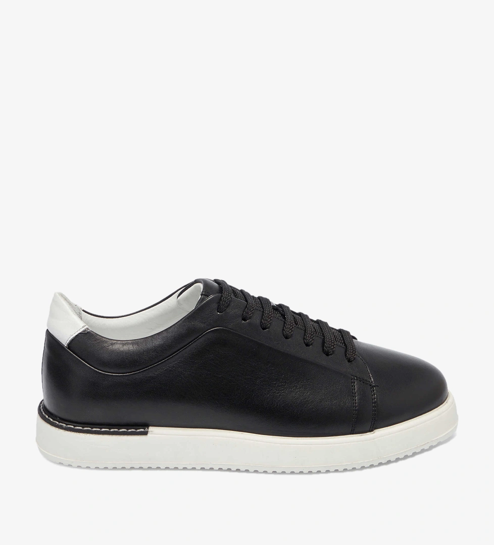 Siyah Hakiki Deri Erkek Sneaker - E25S1AY57540-A23