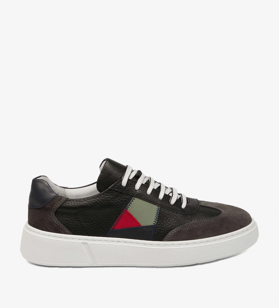 Siyah Hakiki Deri Erkek Sneaker - E25I1AY57310-A41