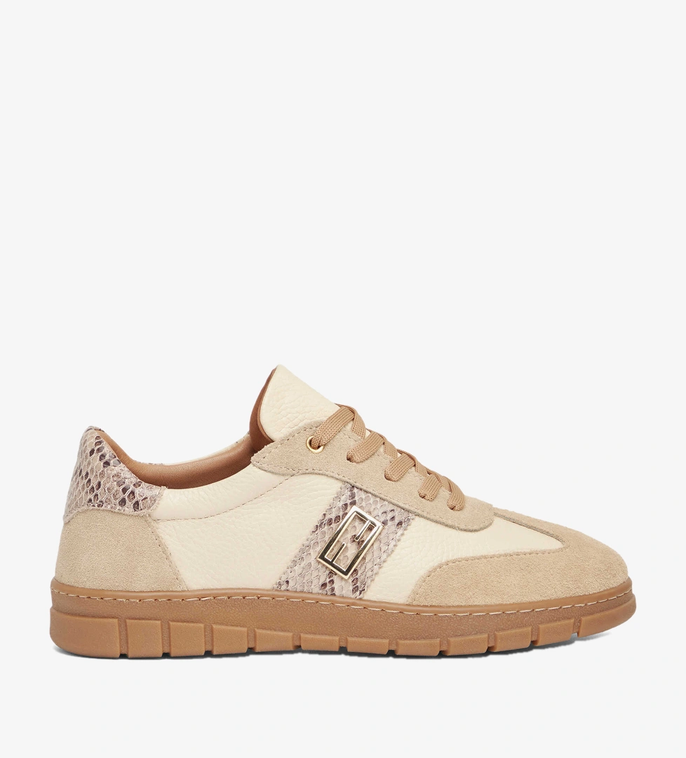 Bej Hakiki Deri Kadın Sneaker - K26I1AY68406-D6P