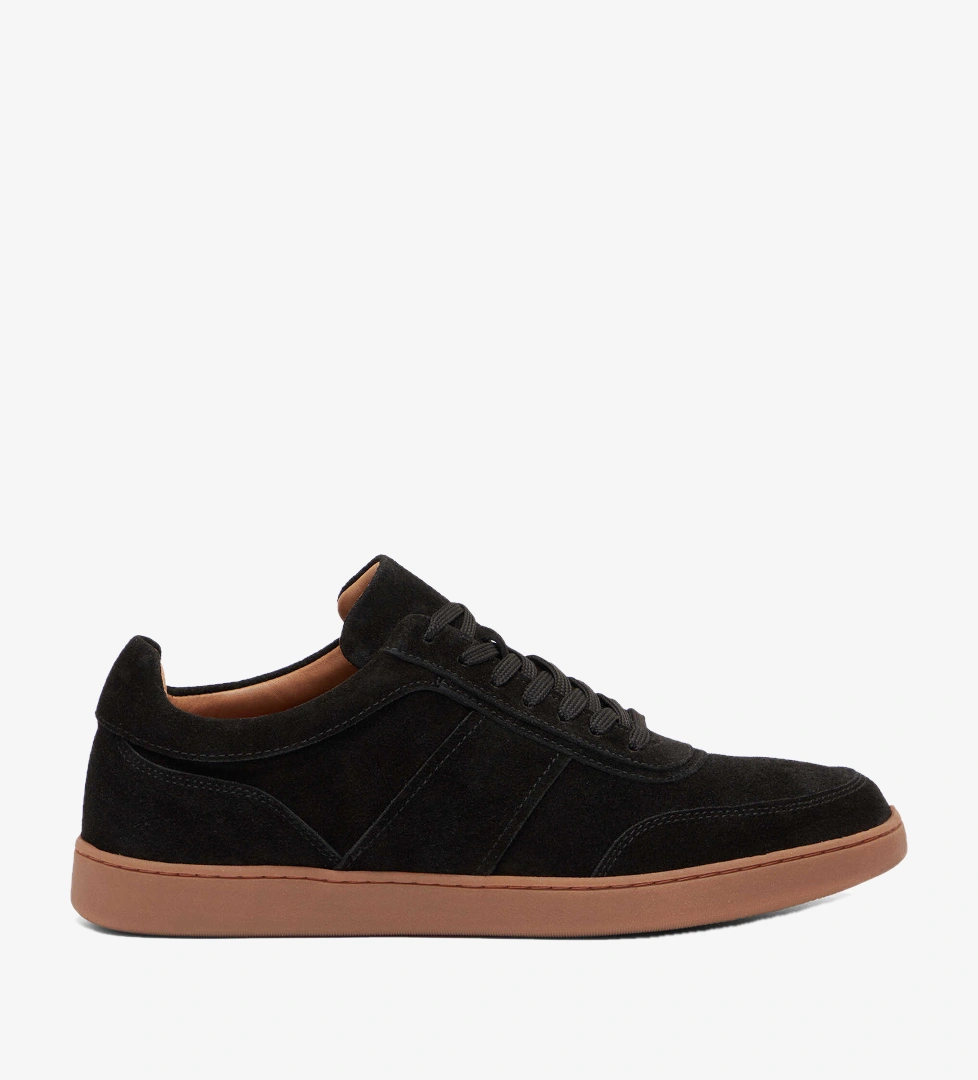 Siyah Hakiki Süet Deri Erkek Sneaker - E26I1AY57622-A01