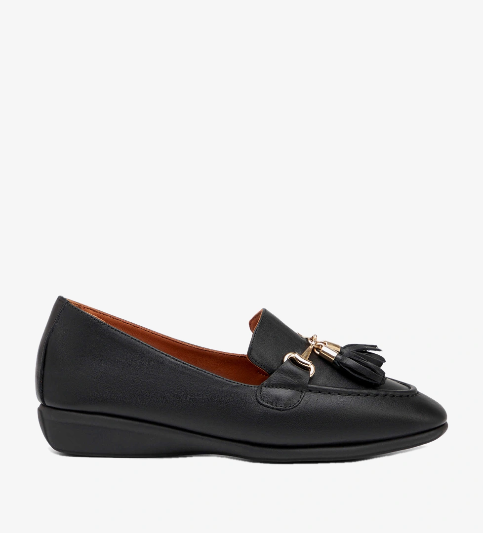 Siyah Hakiki Deri Kadın Loafer - K26I1AY68470-A23