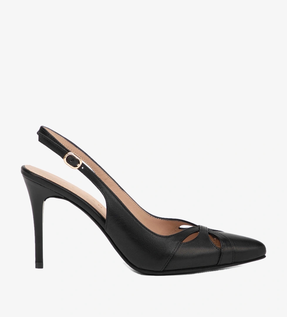 Siyah Hakiki Deri Kadın Stiletto - K26Y1AY68386-A23