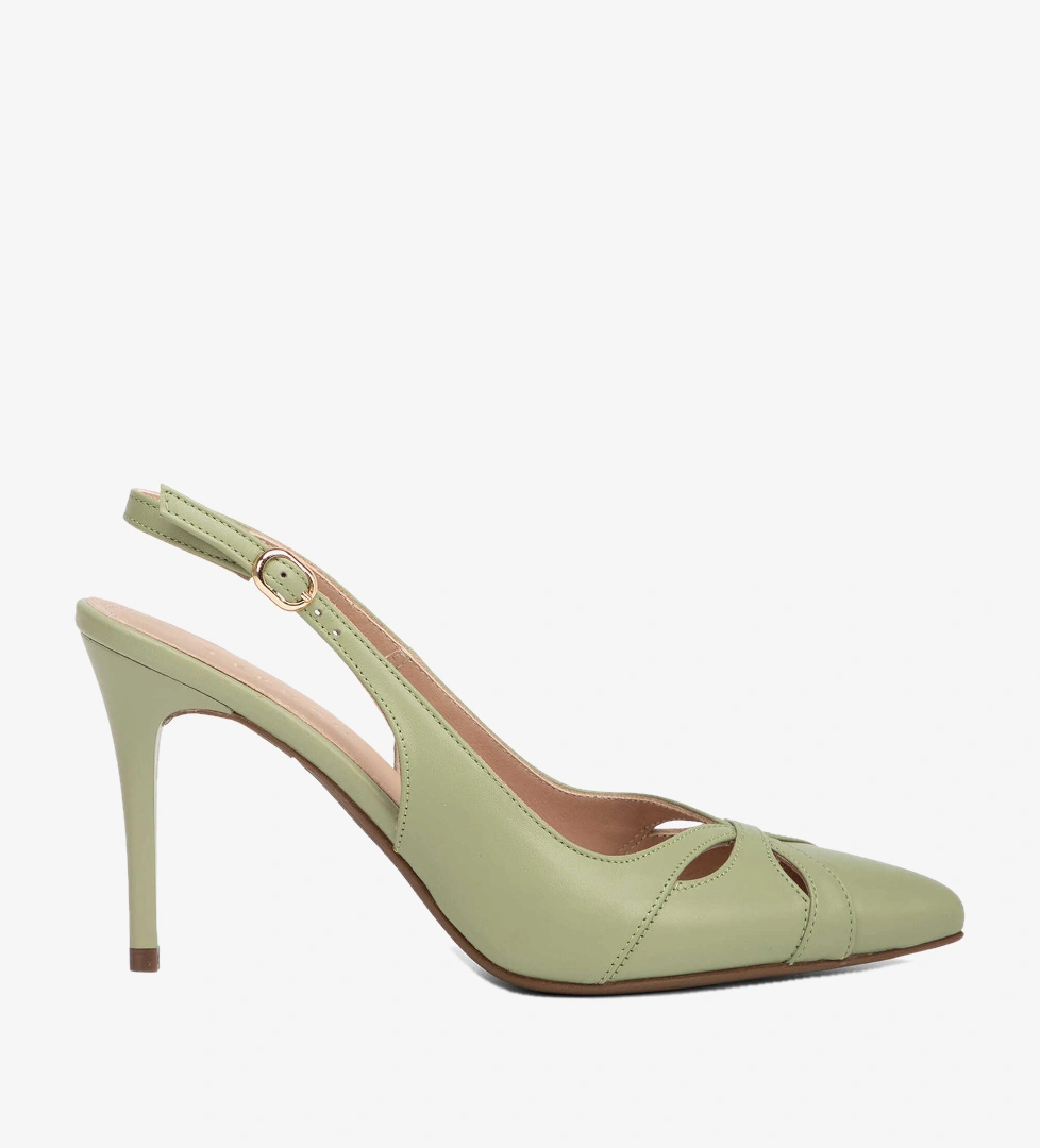 Yeşil Hakiki Deri Kadın Stiletto - K26Y1AY68386-G81