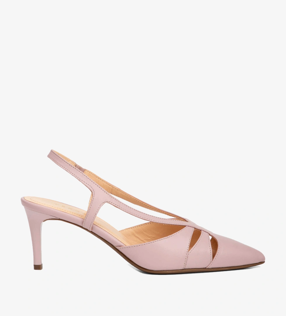 Lila Hakiki Deri Kadın Stiletto - K26Y1AY68389-S1T