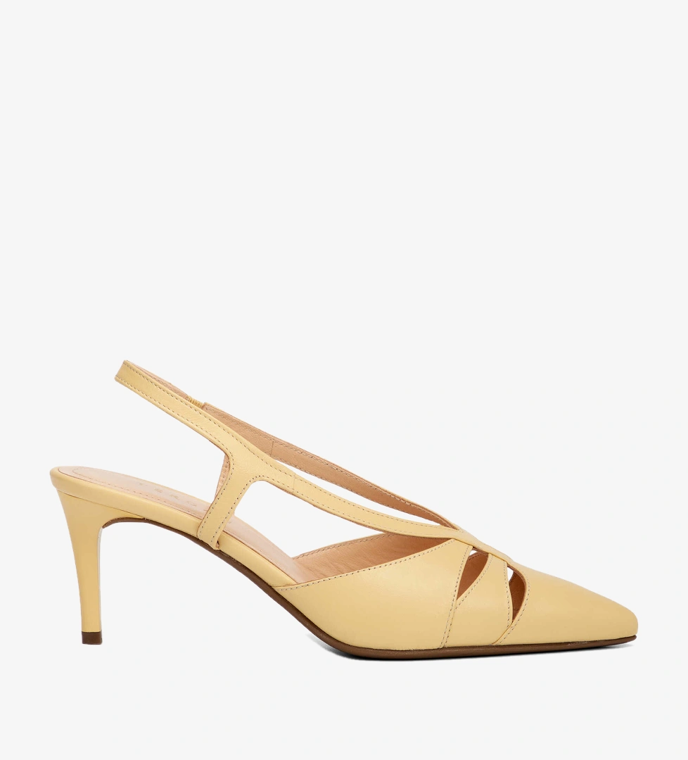Sarı Hakiki Deri Kadın Stiletto - K26Y1AY68389-I3A