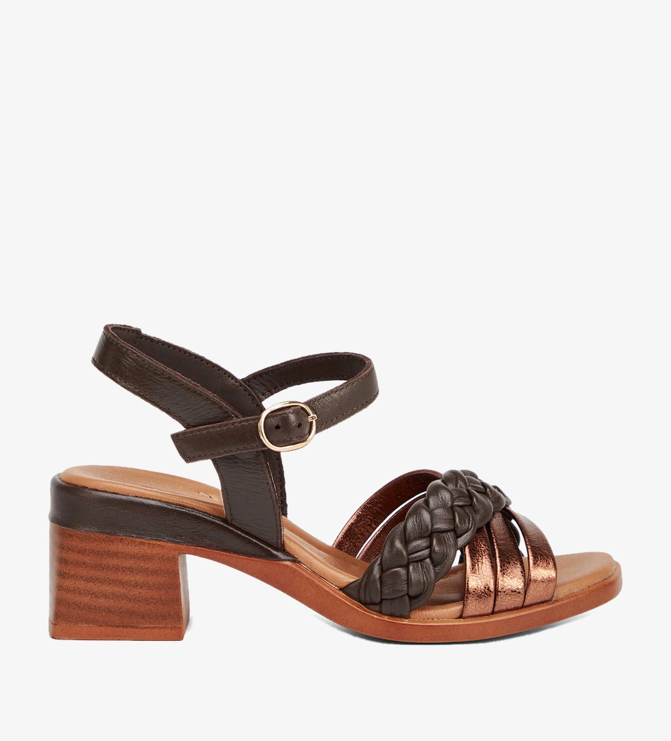 Kahverengi Hakiki Deri Kadın Sandalet - K26Y1SN68536-W03