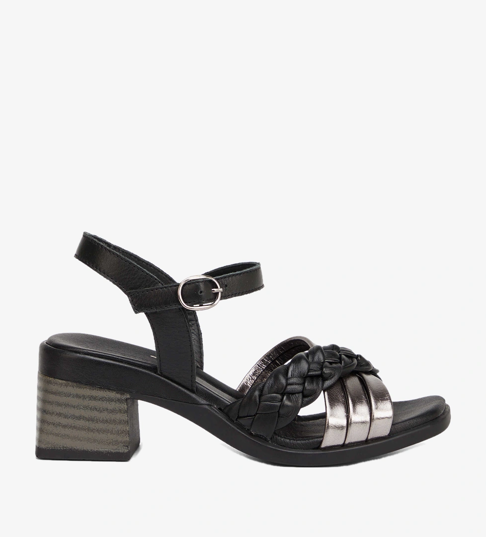 Siyah Hakiki Deri Kadın Sandalet - K26Y1SN68536-O6H