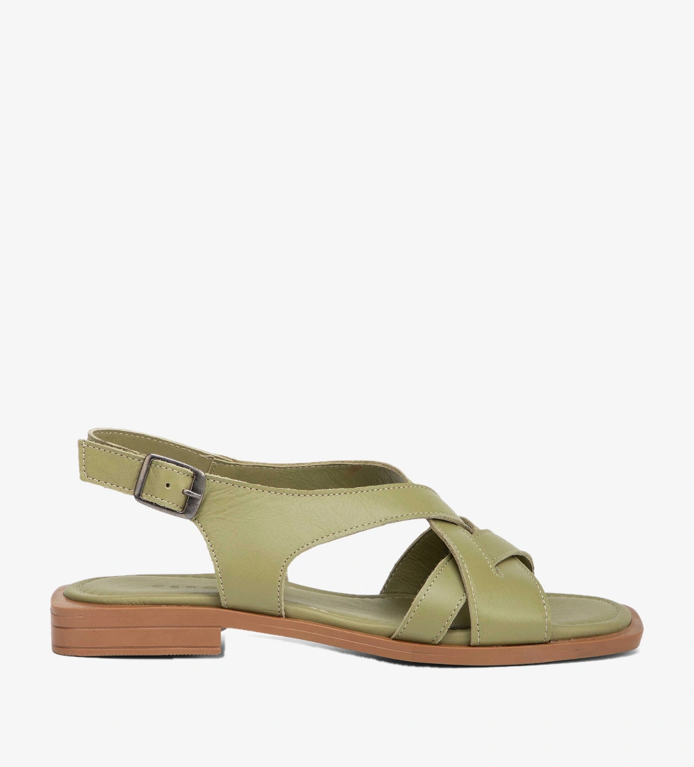Yeşil Hakiki Deri Kadın Sandalet - K26Y1SN68660-G81