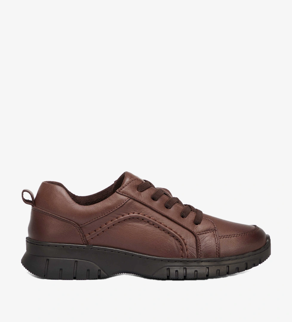 Kahverengi Hakiki Deri Kadın Sneaker - K26S1AY68810-A24