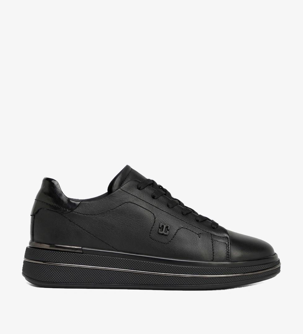 Siyah Hakiki Deri Erkek Sneaker - E26S1AY57815-A23