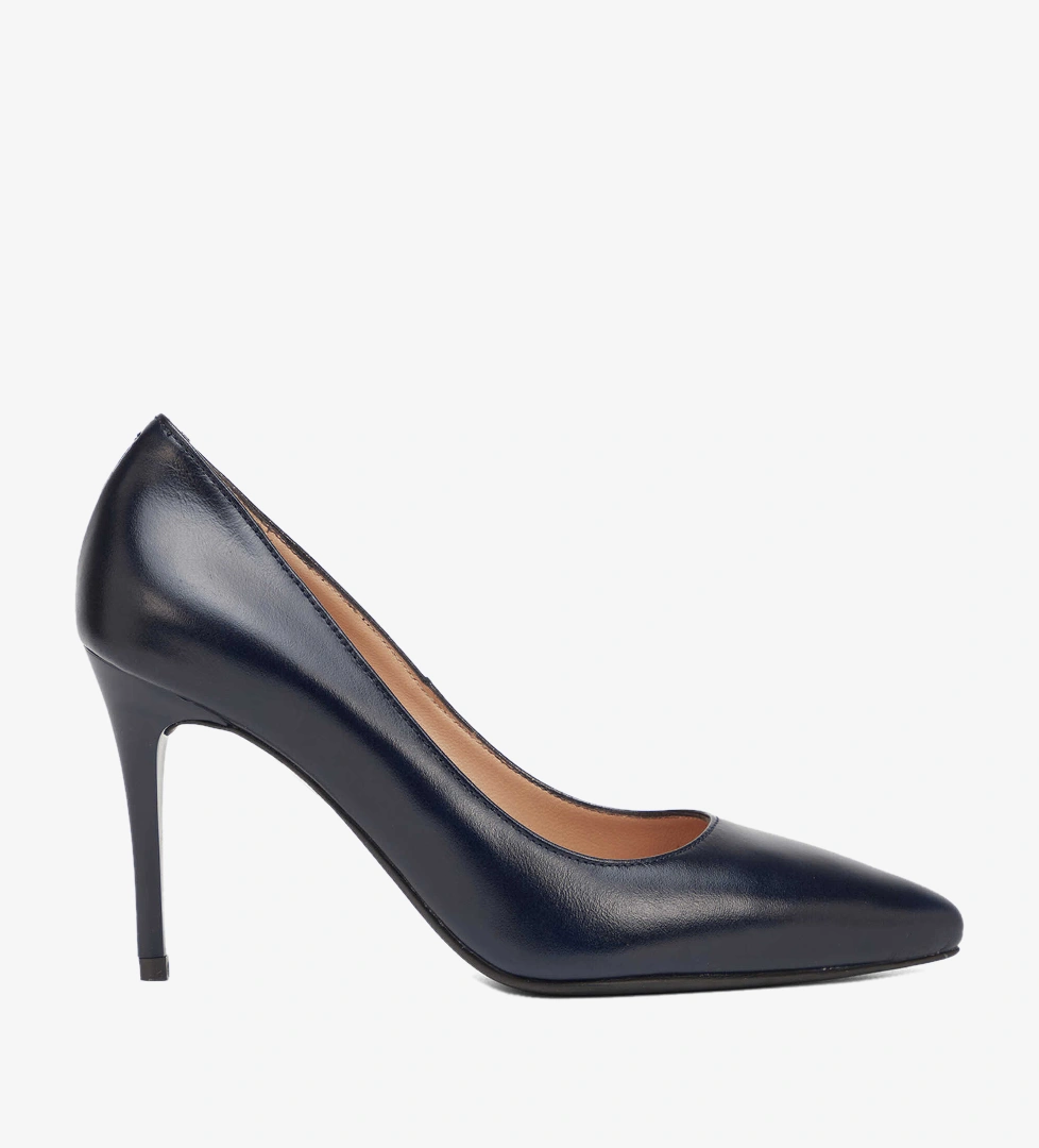 Lacivert Hakiki Deri Kadın Stiletto - K26S1AY68854-A31