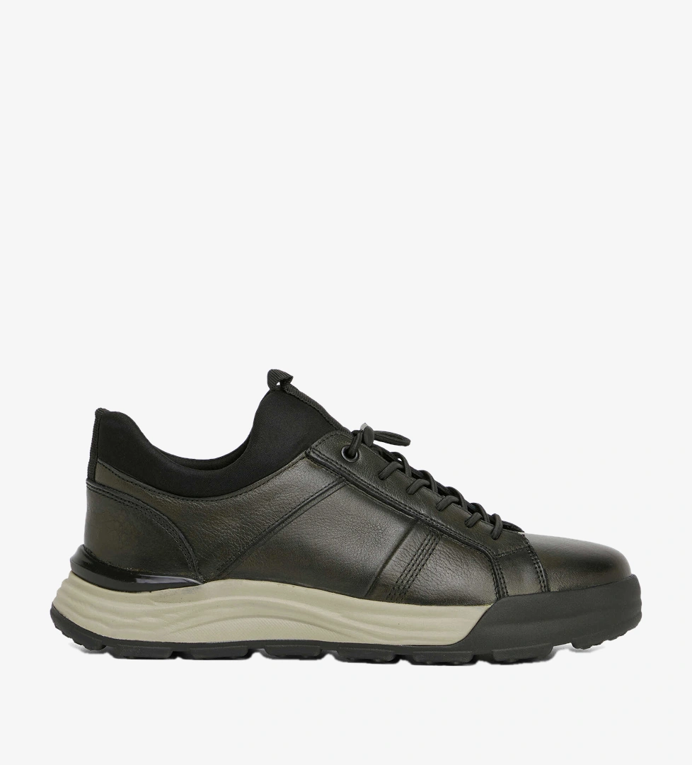 Haki Hakiki Deri Erkek Sneaker - E26S1AY57830-H48
