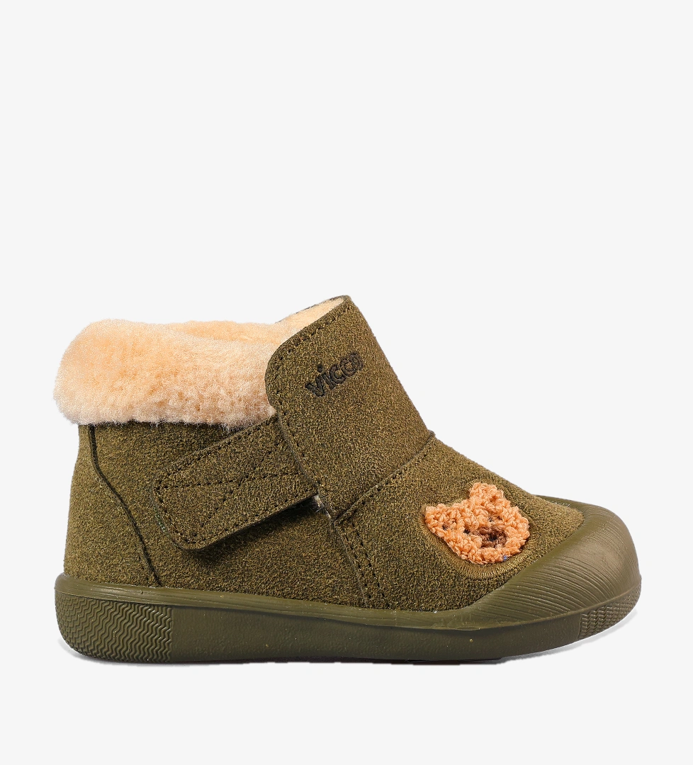 Vicco Kind Kürklü Unisex İlk Adım Haki Bot