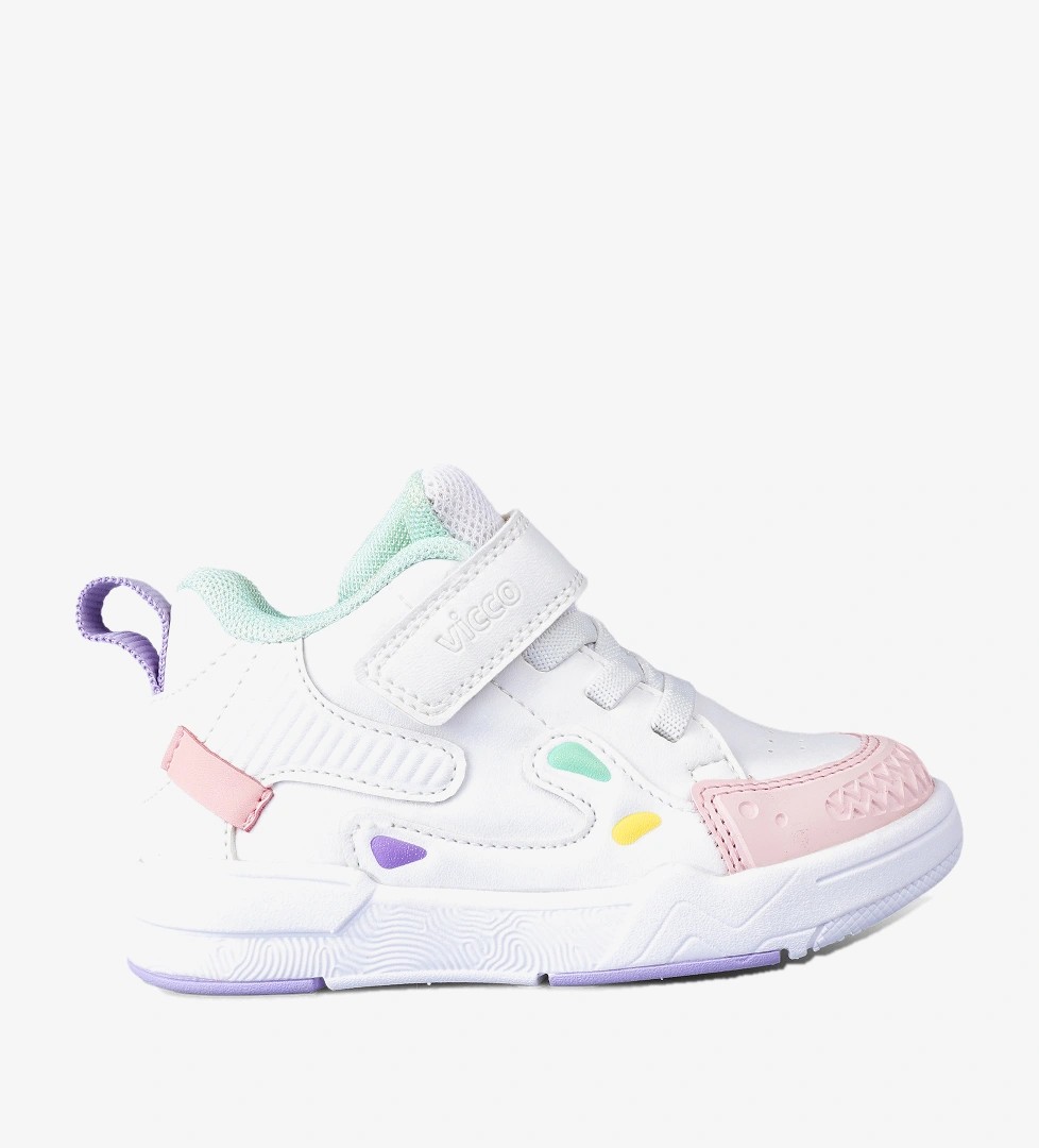 Vicco Nita Hafif Kız Bebek Beyaz/Pembe Sneaker