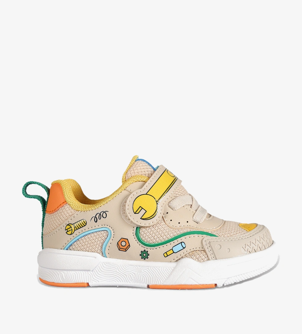 Vicco Repair Baskılı Erkek Bebek Bej Sneaker