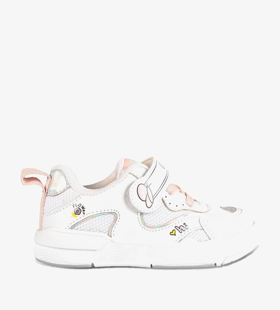 Vicco Repair Baskılı Kız Bebek Beyaz/Pudra Sneaker