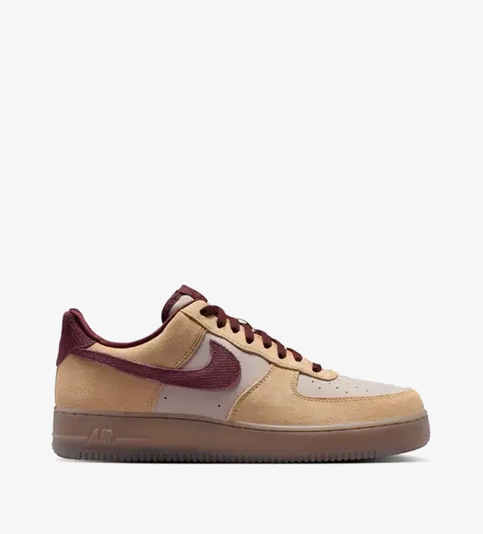 Nike Nike Sarı Air Force 1 Low '07 Premium 'Linen Moon Particle Burgundy' Wunder'de! Sarı - 1. görsel