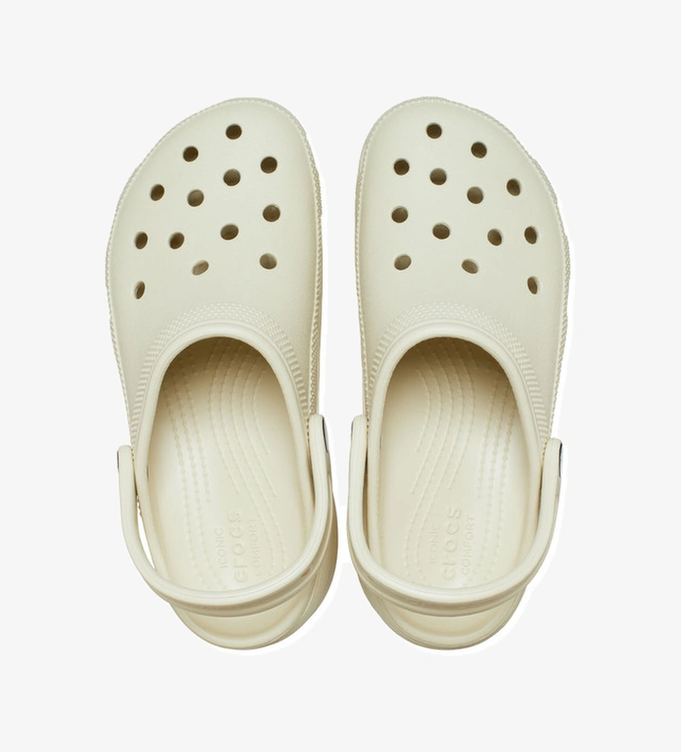 Crocs Classic Platform Clog W Kadın Terlik Krem - Görsel 1