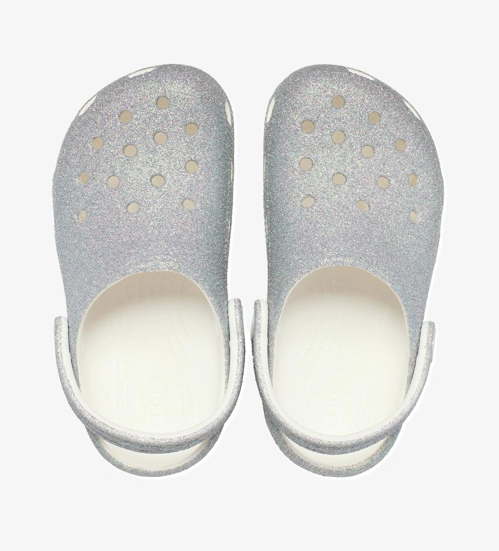 Crocs Classic Iridescent Glitter Cgt Çocuk Terlik Gri - Görsel 1