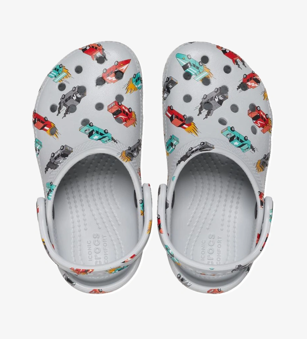 Crocs Crocs Classic Race Cars Graphic Cg T Çocuk Terlik Gri model görseli