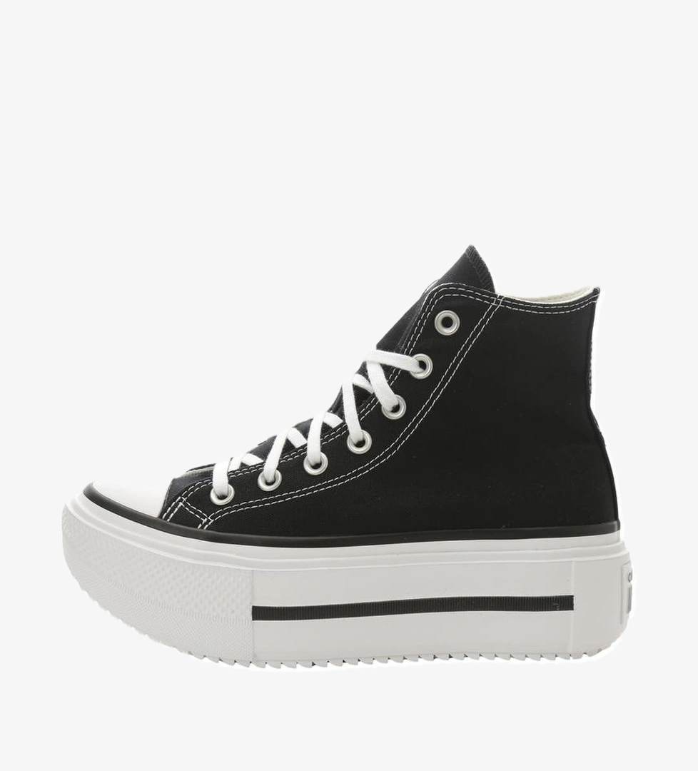 Converse Converse Chuck Taylor All Star Lıft Double Stack Kadın Spor Ayakkabı Siyah model görseli