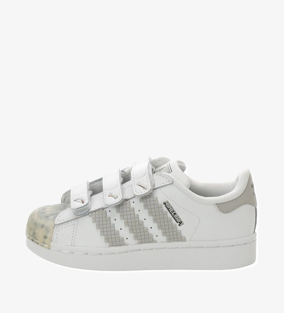 adidas Superstar Iı Comfort Closure X Minecraft Çocuk Spor Ayakkabı Beyaz - Görsel 1