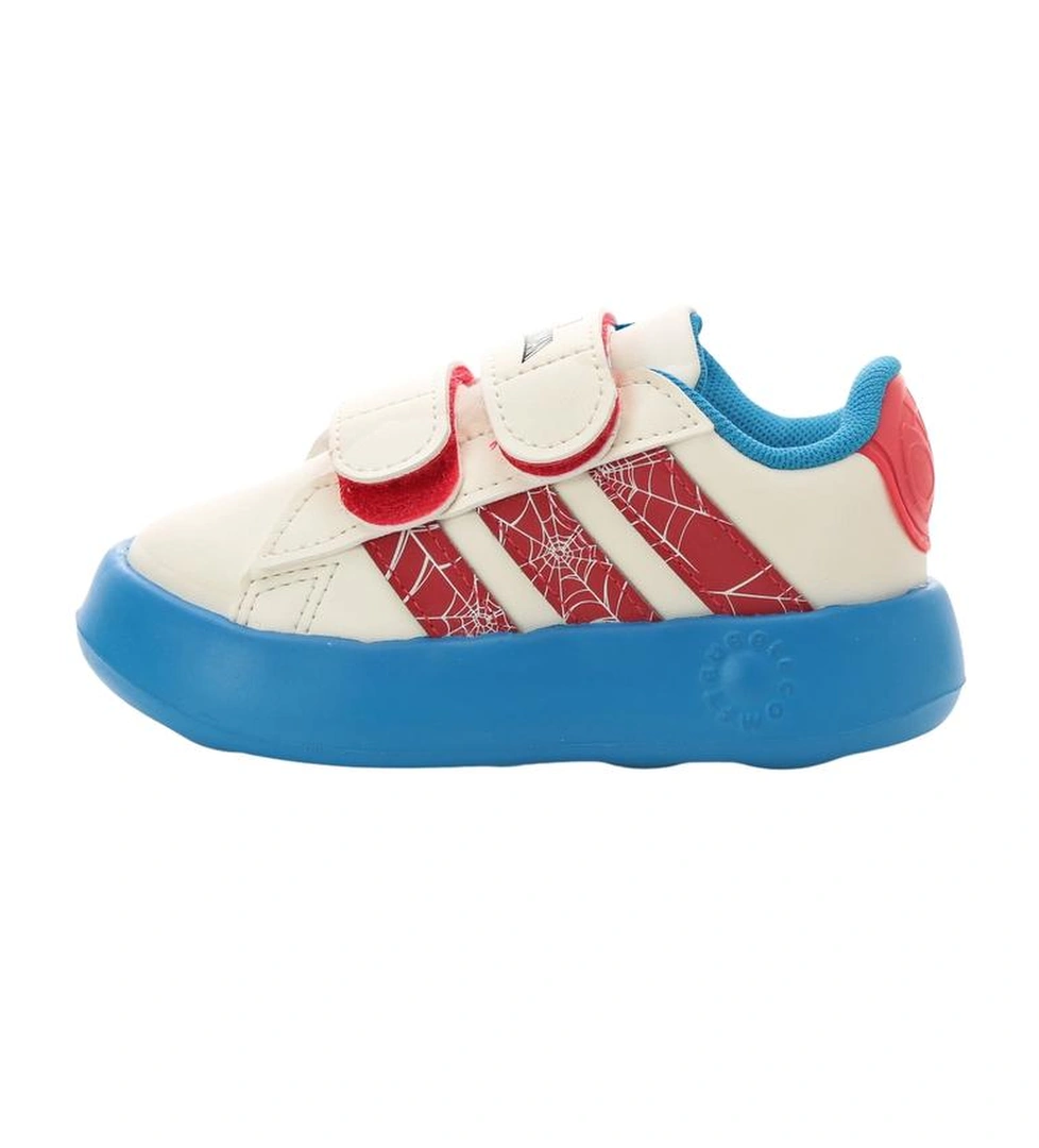 adidas Grand Court Spıder-Man Cf I Bebek Spor Ayakkabı Beyaz - Görsel 1