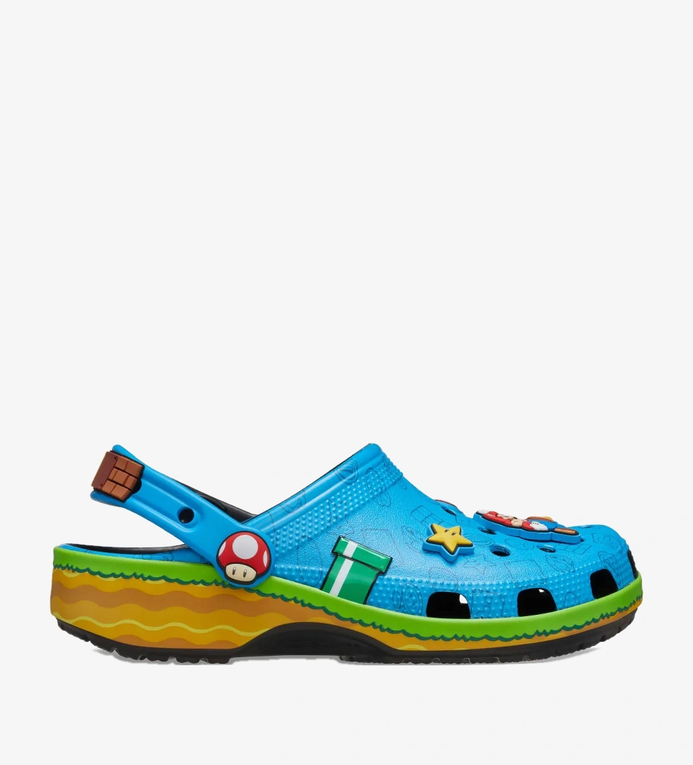 Mavi Crocs Super Mario