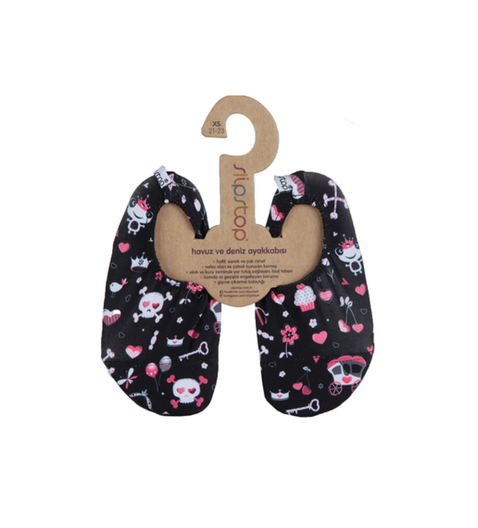 Slipstop Skull Çocuk Havuz Ve Deniz Ayakkabısı Siyah - Görsel 1